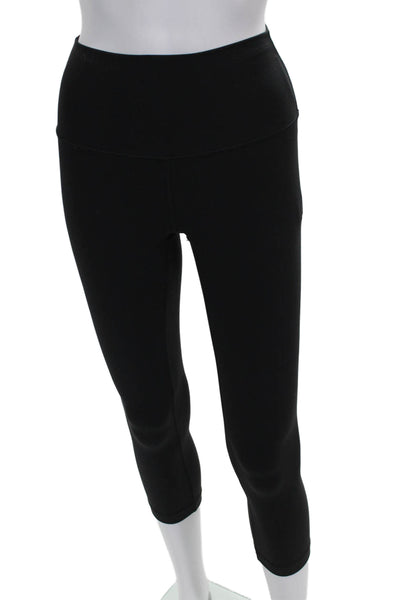 Lululemon Women Capri Leggings Black Polyester Blend Size 4