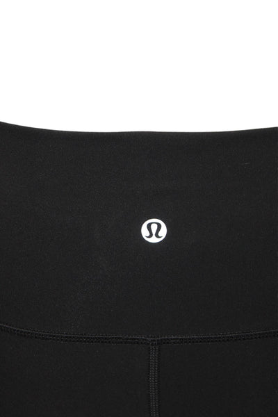 Lululemon Women Capri Leggings Black Polyester Blend Size 4