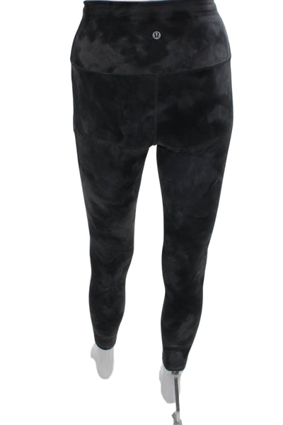Lululemon Womens Tie Dye Ankle Leggings Gray Nylon Size 4