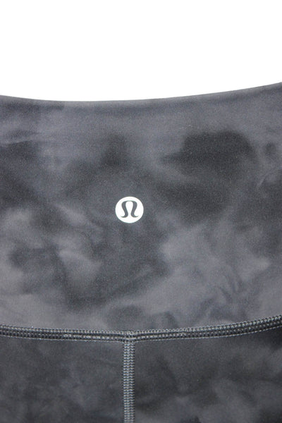 Lululemon Womens Tie Dye Ankle Leggings Gray Nylon Size 4