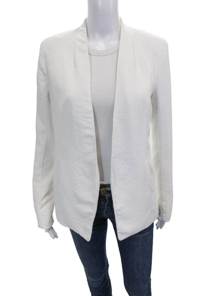 Babaton Womens Blazer White Long Sleeve Polyester Size 6