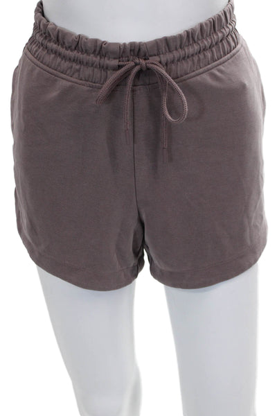 Athleta Women Athletic Purple Shorts Drawstring Size M