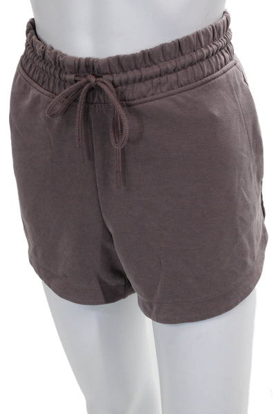 Athleta Women Athletic Purple Shorts Drawstring Size M