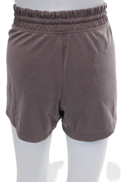 Athleta Women Athletic Purple Shorts Drawstring Size M