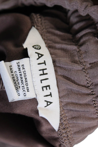 Athleta Women Athletic Purple Shorts Drawstring Size M