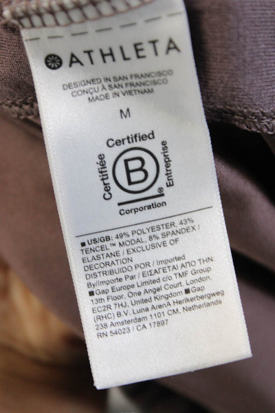 Athleta Women Athletic Purple Shorts Drawstring Size M