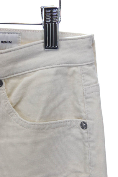 AG Adriano Goldschmied Womens Ivory Bootcut Jeans Cotton Button Mid 30 Size 27