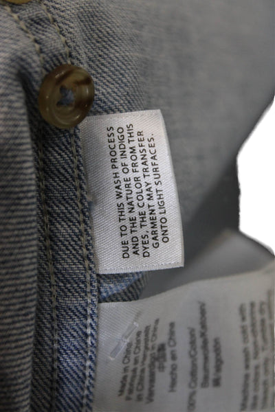 J Crew Mens Button Up Shirt Blue Cotton Collared Long Sleeve Size M