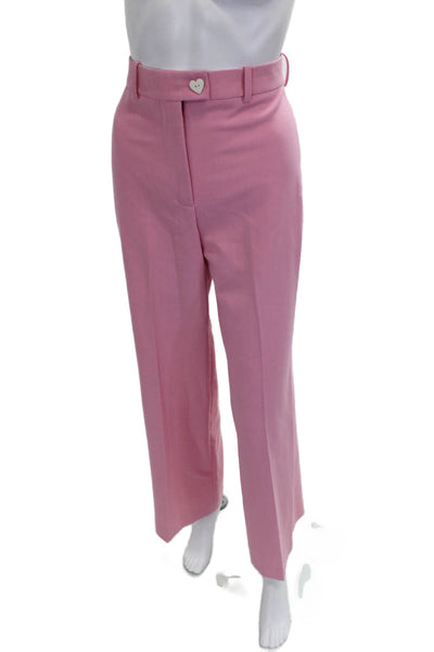 Zara Women Dress Pants Pink Polyester Button Size XS