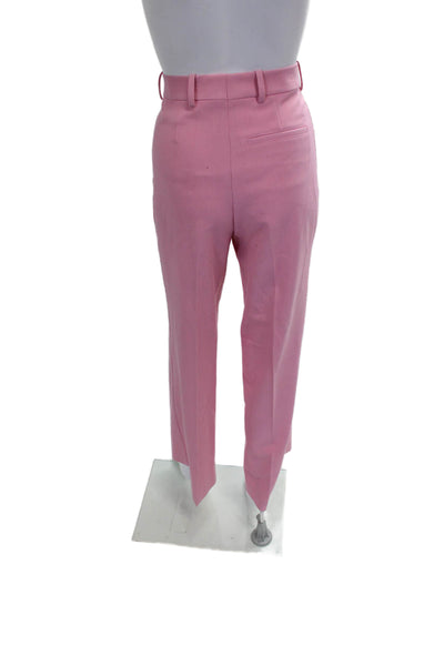 Zara Women Dress Pants Pink Polyester Button Size XS