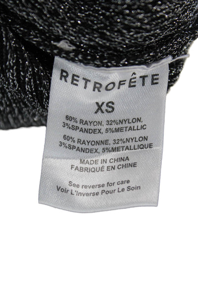 Retrofete Womens Fit & Flare Gray Halter Striped Rayon Dress Size XS