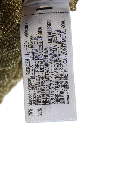 Zara Women Maxi One Shoulder Gold Viscose Dress Size L