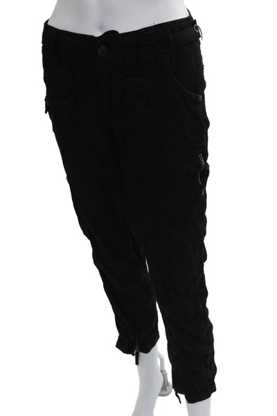 Marrakech Womens Cargo Pants Black Cupro Button Size 24