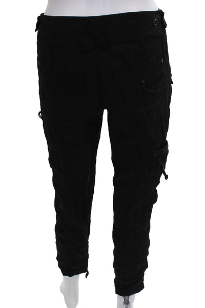 Marrakech Womens Cargo Pants Black Cupro Button Size 24