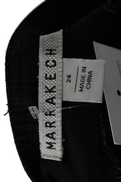 Marrakech Womens Cargo Pants Black Cupro Button Size 24