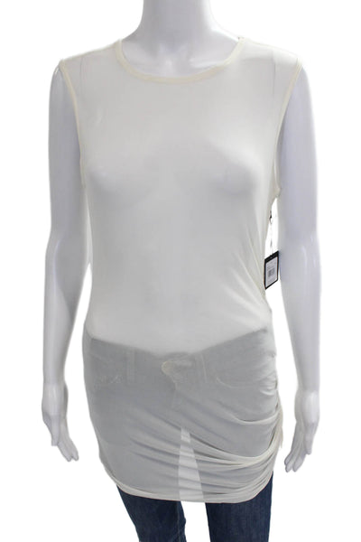 Volcom Women Tunic Tank Ivory Sleeveless Round Neck Polyester Size S