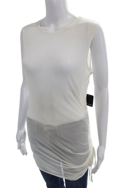 Volcom Women Tunic Tank Ivory Sleeveless Round Neck Polyester Size S