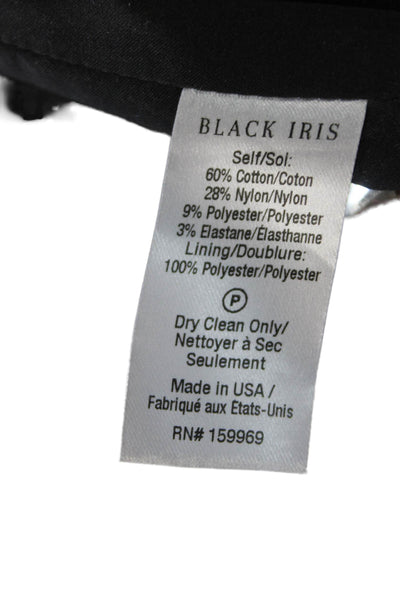 Black Iris Womens Cotton Corset Bustier Sweetheart Herringbone Sleeveless Size 2
