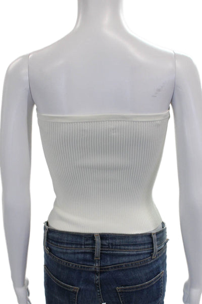 Babaton Womens Basic Sweetheart Neckline Nylon Tank White Sleeveless Size XS