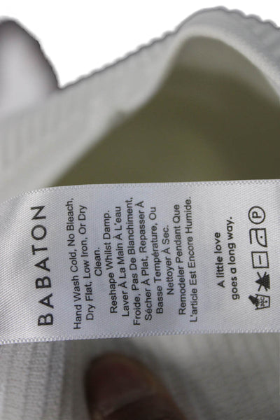 Babaton Womens Basic Sweetheart Neckline Nylon Tank White Sleeveless Size XS