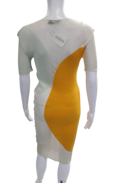 Stella McCartney Womens Bodycon Multicolor Silk Dress Knee-Length Size 40