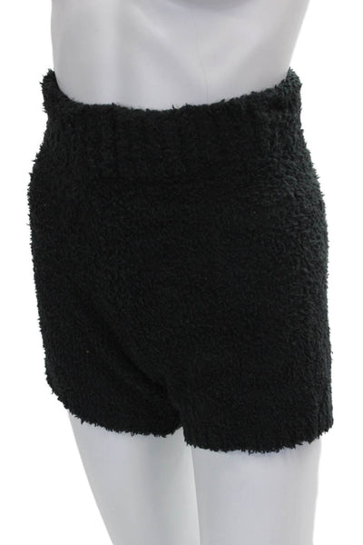 Skims Women Hot Pants Black Polyester Pull On Size 2XS