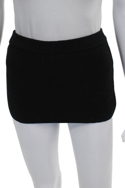 Frankies Bikinis Womens Mini Skirt Black Pull On Acrylic Size 2XS