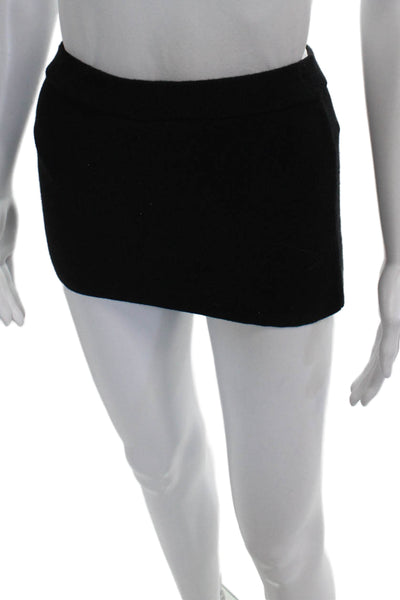Frankies Bikinis Womens Mini Skirt Black Pull On Acrylic Size 2XS