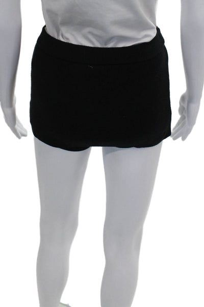 Frankies Bikinis Womens Mini Skirt Black Pull On Acrylic Size 2XS
