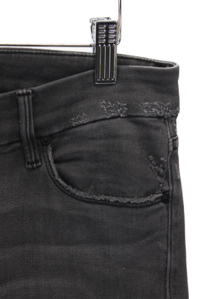 Mother Womens Ankle Jeans Gray Mid Rise Button Cotton Size 29