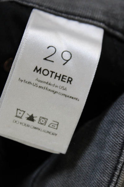 Mother Womens Ankle Jeans Gray Mid Rise Button Cotton Size 29