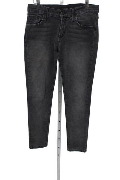 James Jeans Women Skinny Jeans Gray Cotton Mid Rise Inseam 28 Size 29