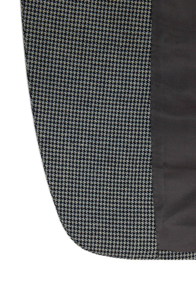 Canali Mens Blazer Gray Silk Check Button Size 52
