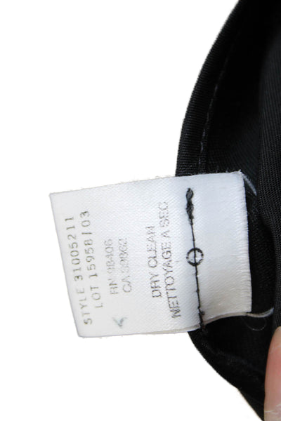 Theory Womens Dress Pants Black Polyester Zip 31 Inseam Size 6