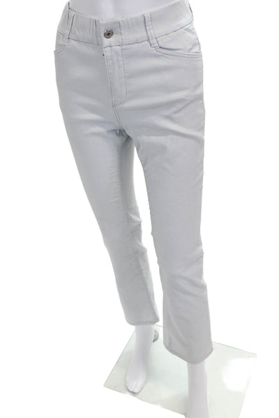 Flog Womens Cropped Striped Gray Cotton Pants Size 27