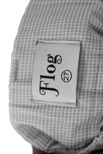 Flog Womens Cropped Striped Gray Cotton Pants Size 27