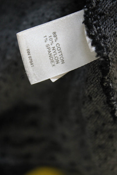 Pure Jill Women Black Cotton Crewneck Pullover Sweater 3/4 Sleeve Size S