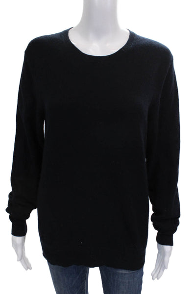 Allsaints Womens Crew Neck Pullover Sweater Black 100% Cashmere Size S