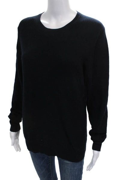 Allsaints Womens Crew Neck Pullover Sweater Black 100% Cashmere Size S