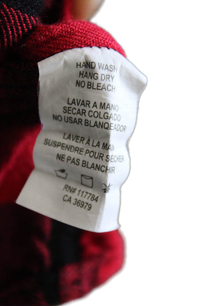 Rails Womens Button Up Plaid Rayon Collared Long Sleeve Red Size S Petites