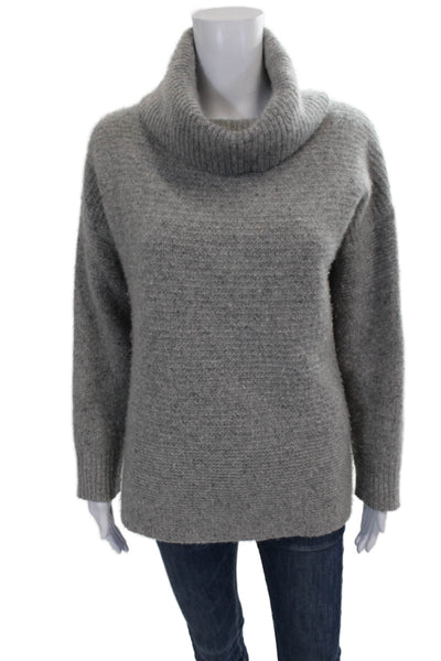 The Cashmere Project Women Gray Cashmere Cowl Neck Sweater Size M