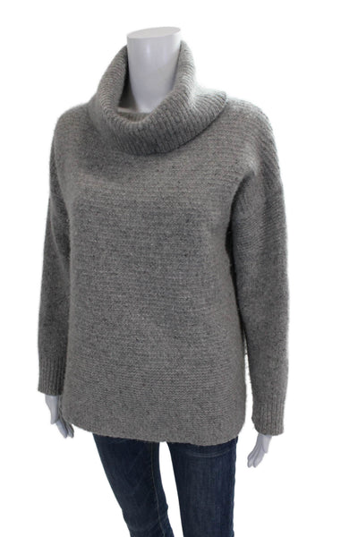 The Cashmere Project Women Gray Cashmere Cowl Neck Sweater Size M