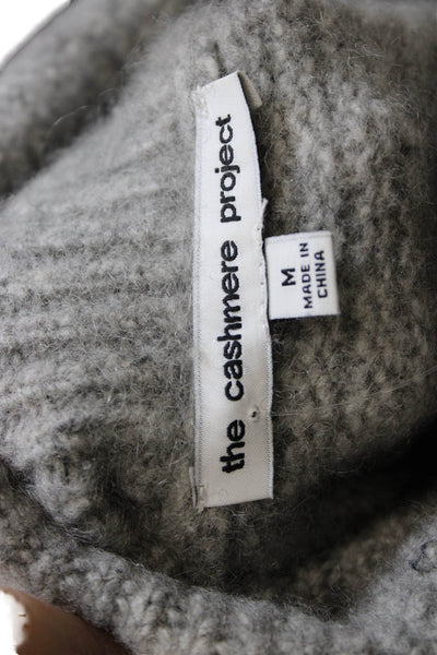 The Cashmere Project Women Gray Cashmere Cowl Neck Sweater Size M