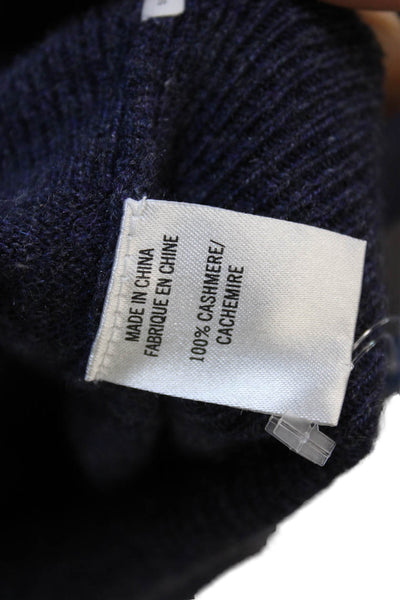 Theory Womens Cashmere Cowl Neck Tunic Sweater Solid Blue Petite Size 2