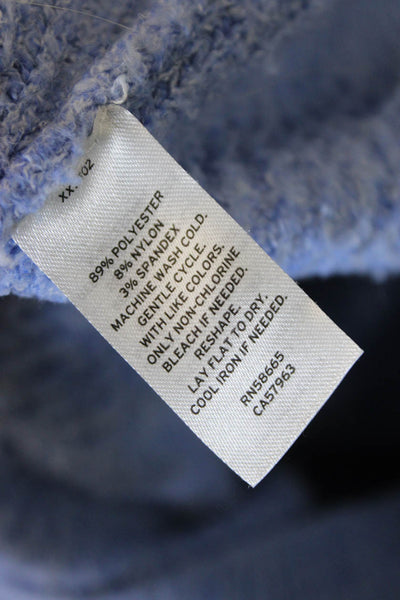 Caslon Women Pullover Sweater V Neck Blue Polyester Blend Long Sleeve Size XL
