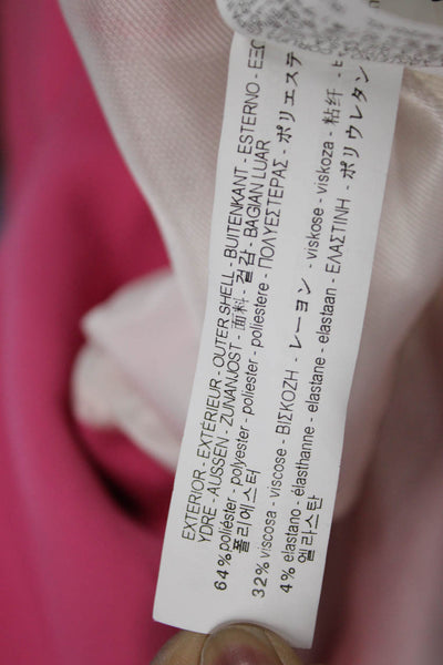 Zara Basic Womens Pink Blazer Button Polyester Long Sleeve Size XL