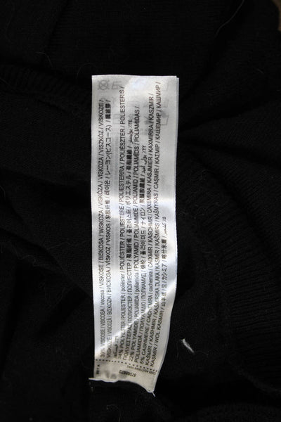 MNG Womens Pullover Sweater Turtleneck Black Viscose Long Sleeve Size L