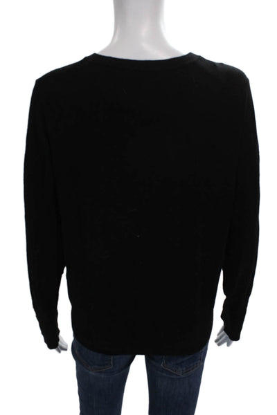 Zara Knit Womens Cardigan Black Viscose Long Sleeve Round Neck Size 2XL