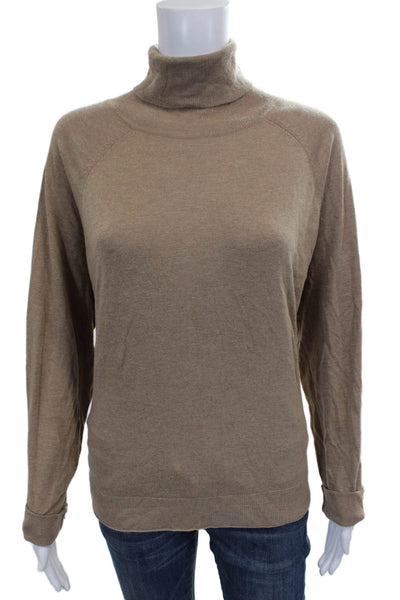 MNG Womens Beige Turtleneck Pullover Sweater Long Sleeve Polyester Size XL