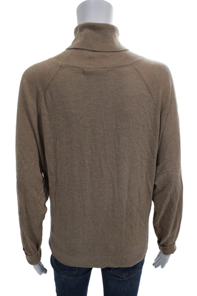MNG Womens Beige Turtleneck Pullover Sweater Long Sleeve Polyester Size XL